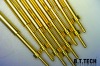 Automotive probe pin with goldplated collar tip