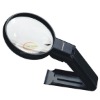 Folding lighted magnifier