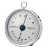 In/outdoor metal thermometer and hygrometer with hanger